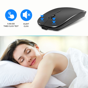 Mouse Wireless Mouse BT Mouse silenzioso ricaricabile per PC ergonomico Mouse ottico USB da 2.4Ghz per PC portatile - Product Image 2