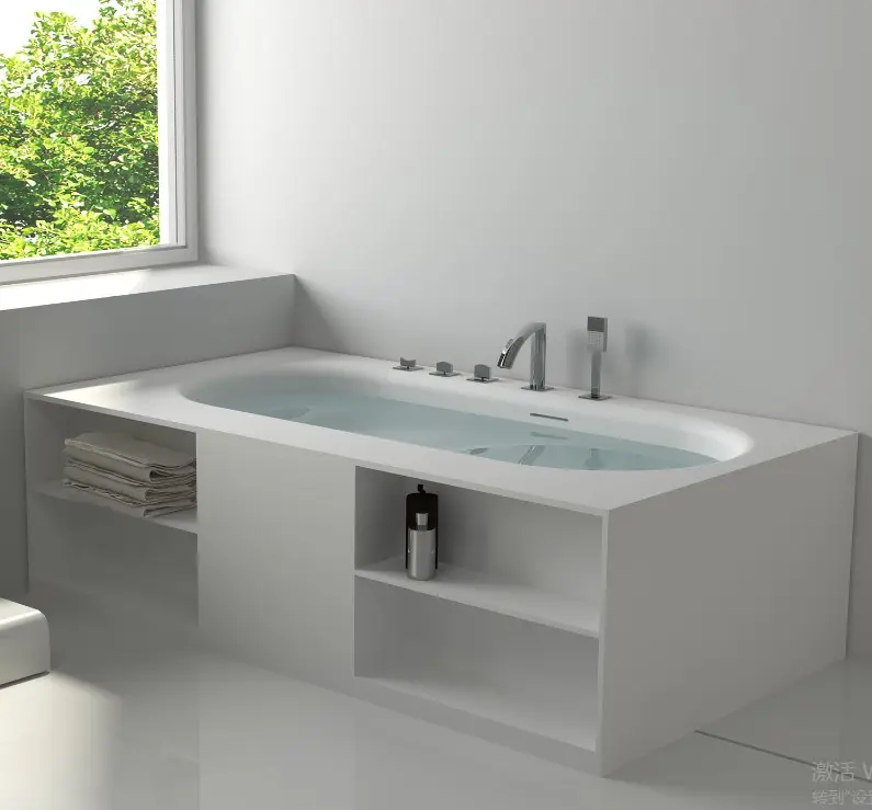 Einweichen Dusche Freistehende Tiefe Acryl matt badewanne freistehende runde Reine Acryl luxus spa whirlpool badewanne