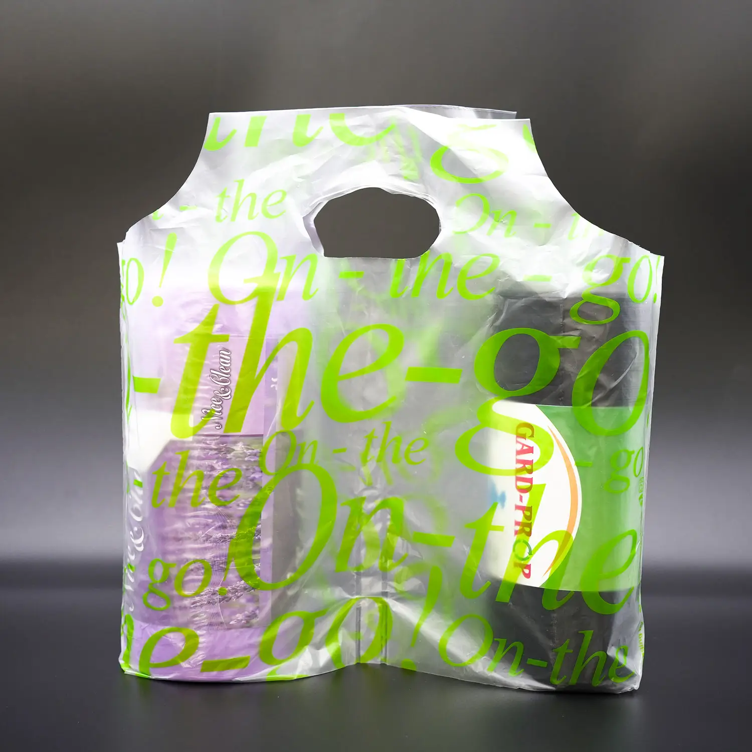 Logo personnalisé impression restaurant recycler tasses à café pâtisseries tasse à thé à emporter sacs en plastique avec support de tasse pour café alimentaire