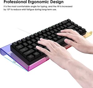 Прозрачный 366 видов RGB акриловый Наклонный Держатель для клавиатуры ПК подставка для клавиатуры для легкого эргономичного набора текста и работы - Product Image 4