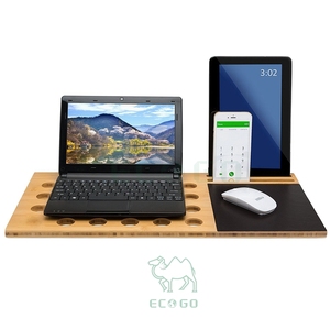 Bamboo <strong>Lap</strong> Desk Board Multi Task Laptop Tablet Cellphone Stand Holder with Built-in Mouse Pad <strong>Lap</strong> <strong>Table</strong> with Ventilation Holes - Product Image 1