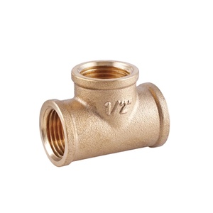<strong>HTL</strong> 3/8&quot;x3/8&quot;x3/8&quot; 1/2&quot;x1/2&quot;x1/2&quot; 1&quot;x1&quot;x1&quot; Brass Female Tee Threaded Brass Fittings Specialize in Manufacturing - Product Image 1