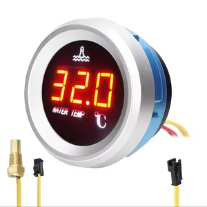 Medidor de temperatura del agua de 52mm, medidor Digital para coche, pantalla LED de 9-36V con función de alarma de Sensor de temperatura - Product Image 1