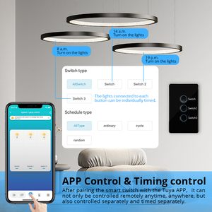 Zemi smart Tuya Smart Switch ZigBee 1/2/Gang US Standard Touch Wand lichtsc halter Glasscheibe Homekit Switch APP Timer Control - Product Image 4