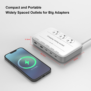 PD 100W Extension Board <strong>3</strong> AC Outlet Electric US Power Strip USB C QC3.0 Universal Type C <strong>Output</strong> Socket Desktop Home Supply - Product Image 6