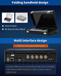 FoMaKo 4K SDI <strong>HDMI</strong> <strong>5</strong>-Channel Video Mixer <strong>Switcher</strong>, 10.<strong>1</strong> Inch FHD LCD Screen, 4k FPS <strong>Input</strong>,1080p 60FPS <strong>Output</strong>, PTZ Control M6 - Product Image 5