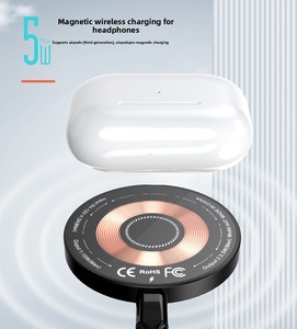 3 in 1磁気ワイヤレス充電ステーション15W急速充電器iPhone用Android携帯電話イヤフォンApple Watchオールインワンパワードック - Product Image 3