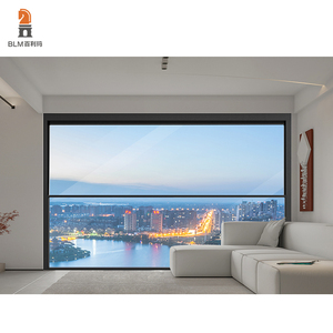 BLM Balcony Oversized View Smart <strong>Window</strong> Vertical With Screen Aluminum Glass Rain Sensor Lifting <strong>Windows</strong> Custom Aluminium <strong>windows</strong> - Product Image 2