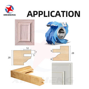 2 adet/takım Tct kombine şekillendirme kesici ağaç İşleme araçları kesici kafa kapı çerçeve bıçak şekillendirici kesici için kapı - Product Image 2