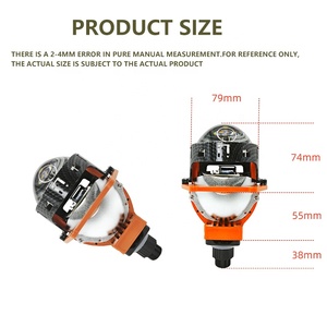 Idison T6SW 3สีโคมไฟ3ถ้วย LED ไฟหน้าเลนส์โปรเจคเตอร์12V CSP ไฟหน้า LED อัปเกรด3.0S เลนส์โปรเจคเตอร์แบบ biled สำหรับ Audi - Product Image 5