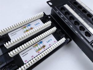 Precio de fábrica CAT6 RJ45 UTP Rack de 19 pulgadas 2U Panel de conexión de red 48 puertos con 110 conectores IDC perforados - Product Image 6