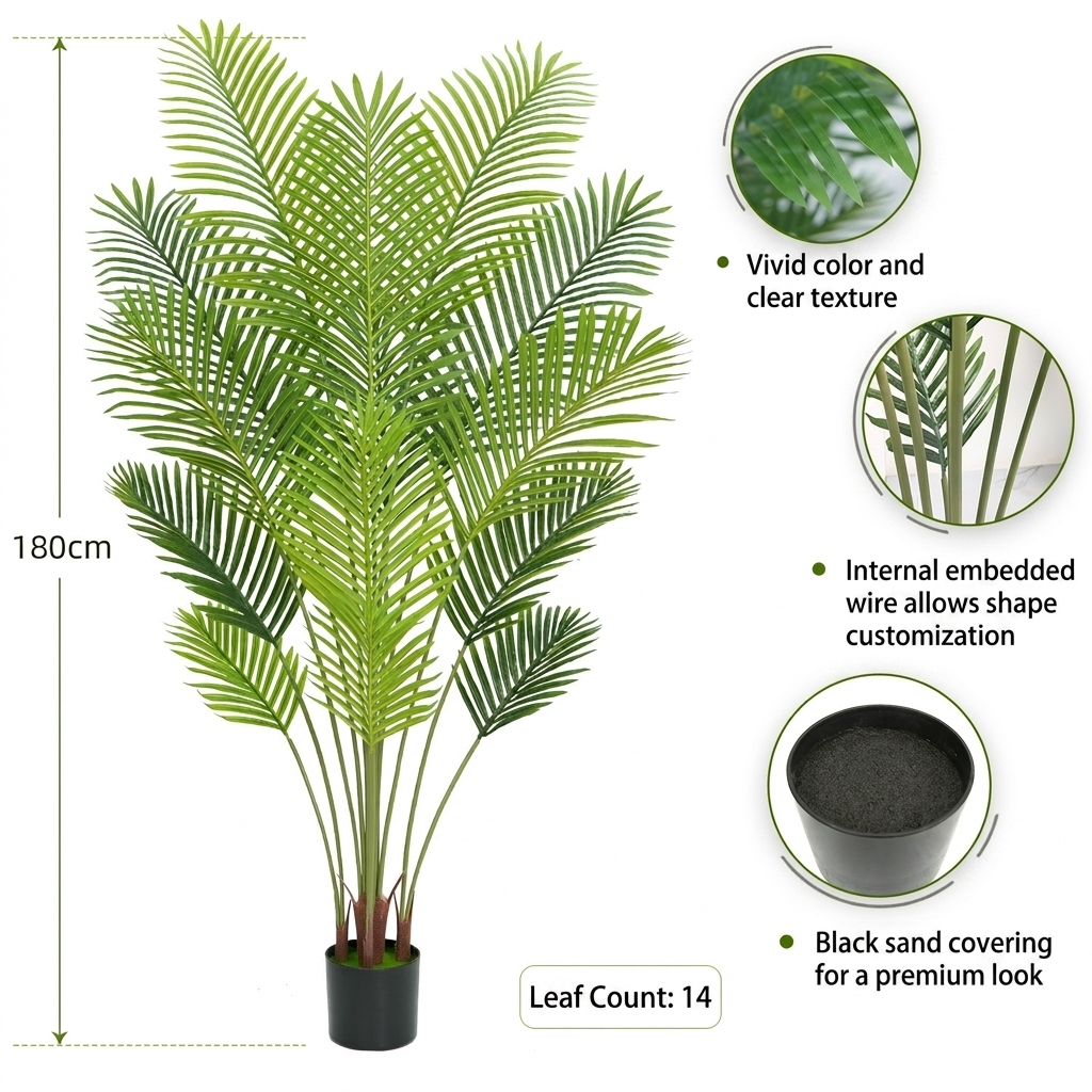 180cm areca palm