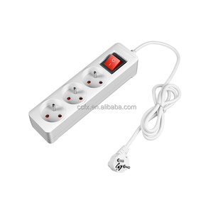 French Type Power <strong>Extension</strong> Strip 3-Way <strong>Multiple</strong> <strong>Socket</strong> with Switch, <strong>Multiple</strong> Plug with 1.5 m Cable - Product Image 4