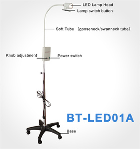 BT-LED01A hastane veteriner <span class=keywords><strong>Led</strong></span> muayene lambası mobil ayarlanabilir yükseklik kliniği gooseneck işık taşınabilir operasyon ışığı