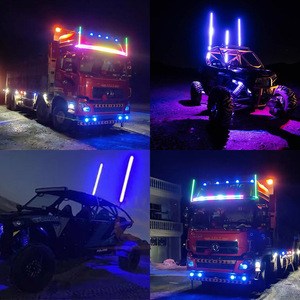 Automobile, Truck, Motorcycle, 12-24V Universal Antenna Light Decoration LED rainbow Navigation Light Navigation Pole. - Product Image 5
