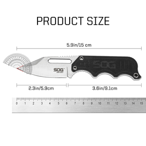 SOG Instinct Tacticat Fixed Blade Knife 5Cr15MoV Blade with Full <strong>Tang</strong> G10 Handle for Outdoor, Survival Hard Use (NB1012-CP) - Product Image 5