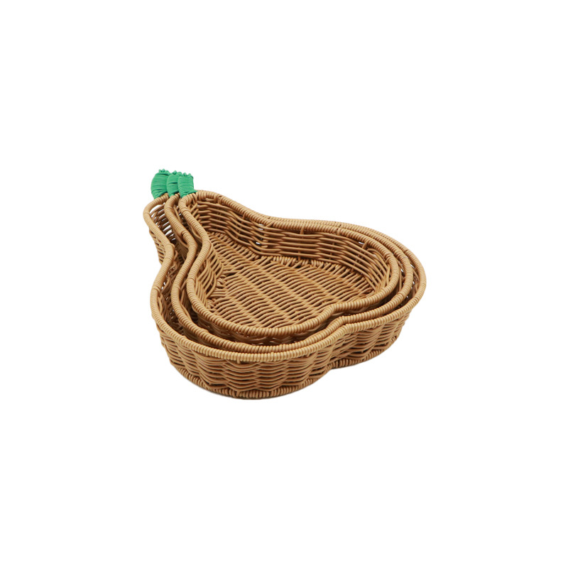 Ensemble de 3 paniers tressés en forme de poire