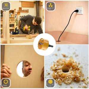 Ahşap delme makineleri için HSS değişken diş aralığı ile bi-metal halka şeklindeki delik testeresi seti hızlı delme güç araçları aksesuarları - Product Image 5