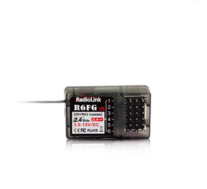 Radiolink RCレシーバーR6FG 6 Ch 2.4G HVサーボRXジャイロ400m長距離制御RCカーボートトランスミッターRC4GS RC6GS V2 V3 - Product Image 1