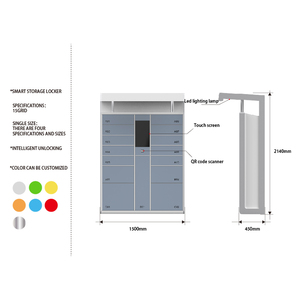 Chất lượng cao không thấm nước bưu kiện Locker Tủ 24/7 tự dịch vụ lưu trữ thông minh bưu kiện giao hàng Locker kết nối với điện thoại - Product Image 2
