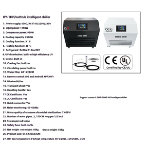 卸売ヒートポンプスパタブアイスバスチラーヒーターマシン冷却システム1hp 1/2 Hp冷水プランジプール用 - Product Image 4