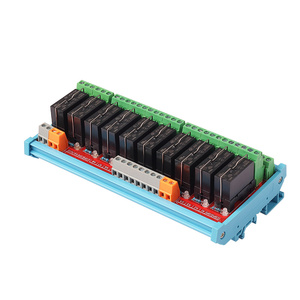 Oshangming 8A Relé 2NO 2NC IO Board 10 Entrada 10 Salida de relé 12V/24V Módulo de relé para luz