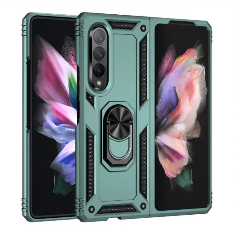 Armor Ring Holder Case für Samsung Galaxy Z Fold 3 2 Case Bracket Hard PC Schutzhülle für Galaxy Z Fold 3