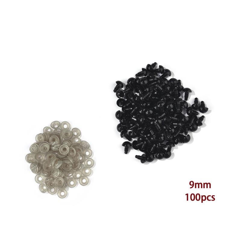 Couleur noire-9mm-100pcs