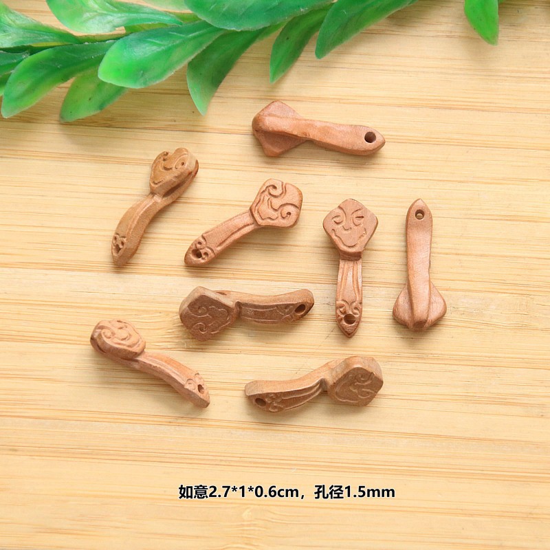 Peach wood Ruyi pendant