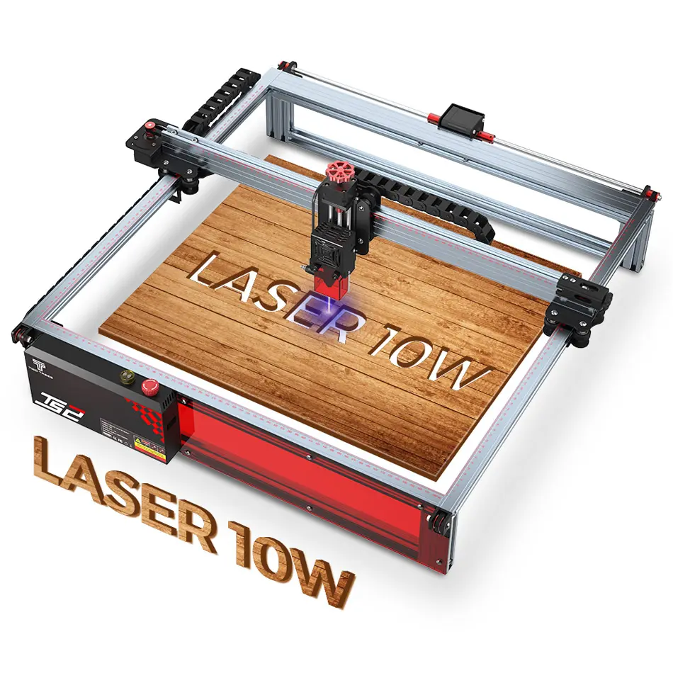 TS2 10W 450*450mm Tamaño de grabado CNC DIY punto comprimido LD + FAC + C-Lens grabador de corte láser rápido de alta precisión