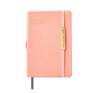 Velvet Custom Journal Christian Personal Recargable A5 Espiral Rosa Cubierta de cuero Cuadernos con notas adhesivas
