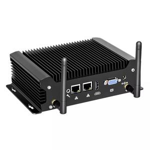 Barato Industrial pequeño tamaño PC Intel Core I3 10th Gen procesador computadora de escritorio Dual Lan Dual Com 8xUSB Fanless Mini PC