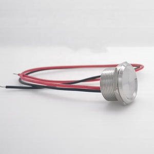 IP68 ON-OFF halka led ön kablolu paslanmaz çelik anti-vandal Piezo anahtarı 19mm el dokunmatik tip basmalı düğme anahtarı - Product Image 4