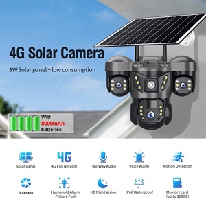 Peivso กล้อง V380 Pro พลังงานแสงอาทิตย์3เลนส์3หน้าจอ6MP กล้องเน็ตเวิร์ค VTS29-G พร้อมกล้อง4G สองทางเสียง - Product Image 2