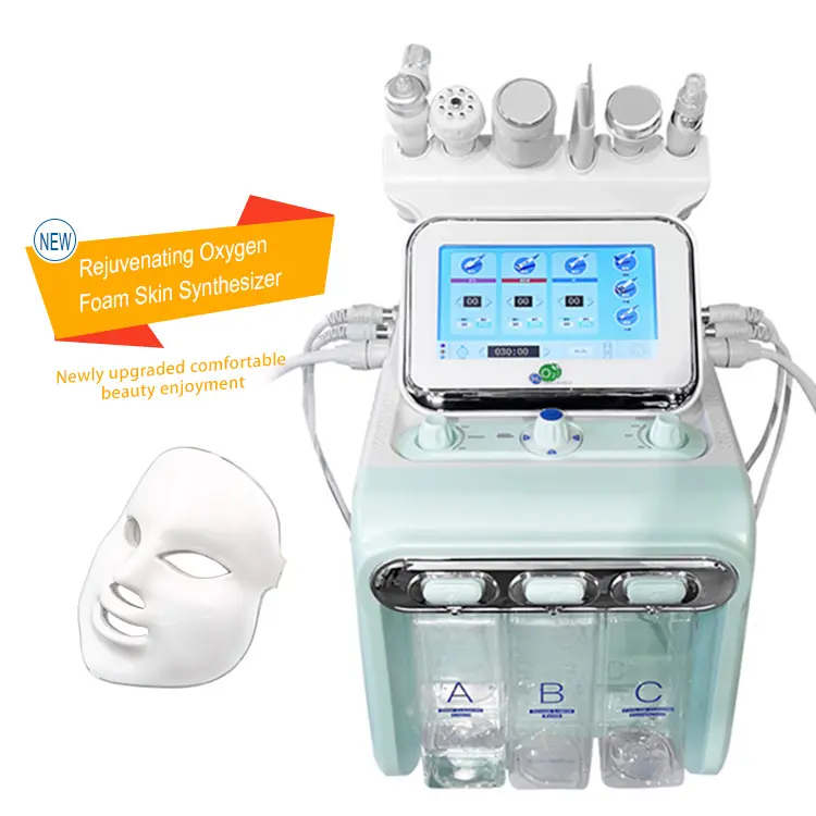 Máquina multifuncional de cuidados com a pele para mesa, máscara facial LED, pá de alta frequência, hidratação profunda, máquina de cuidados domésticos