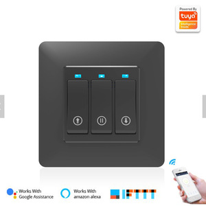 LangYeao Tuya akıllı yaşam WiFi + BLE anahtarı cam dokunmatik panjur haddeleme perde basmalı düğme anahtarı Alexa Google ev ile - Product Image 2