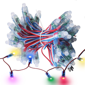 50pcs Digital <strong>Pixel</strong> Light <strong>string</strong> 12mm <strong>WS2811</strong> 2811 IC RGB <strong>LED</strong> Lighting Module IP68 5V Holiday / Christmas / Festival - Product Image 1