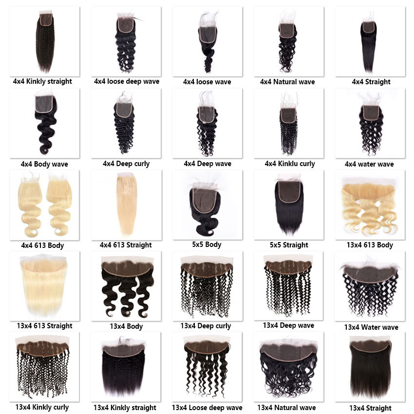 Fermeture de dentelle et frontal
