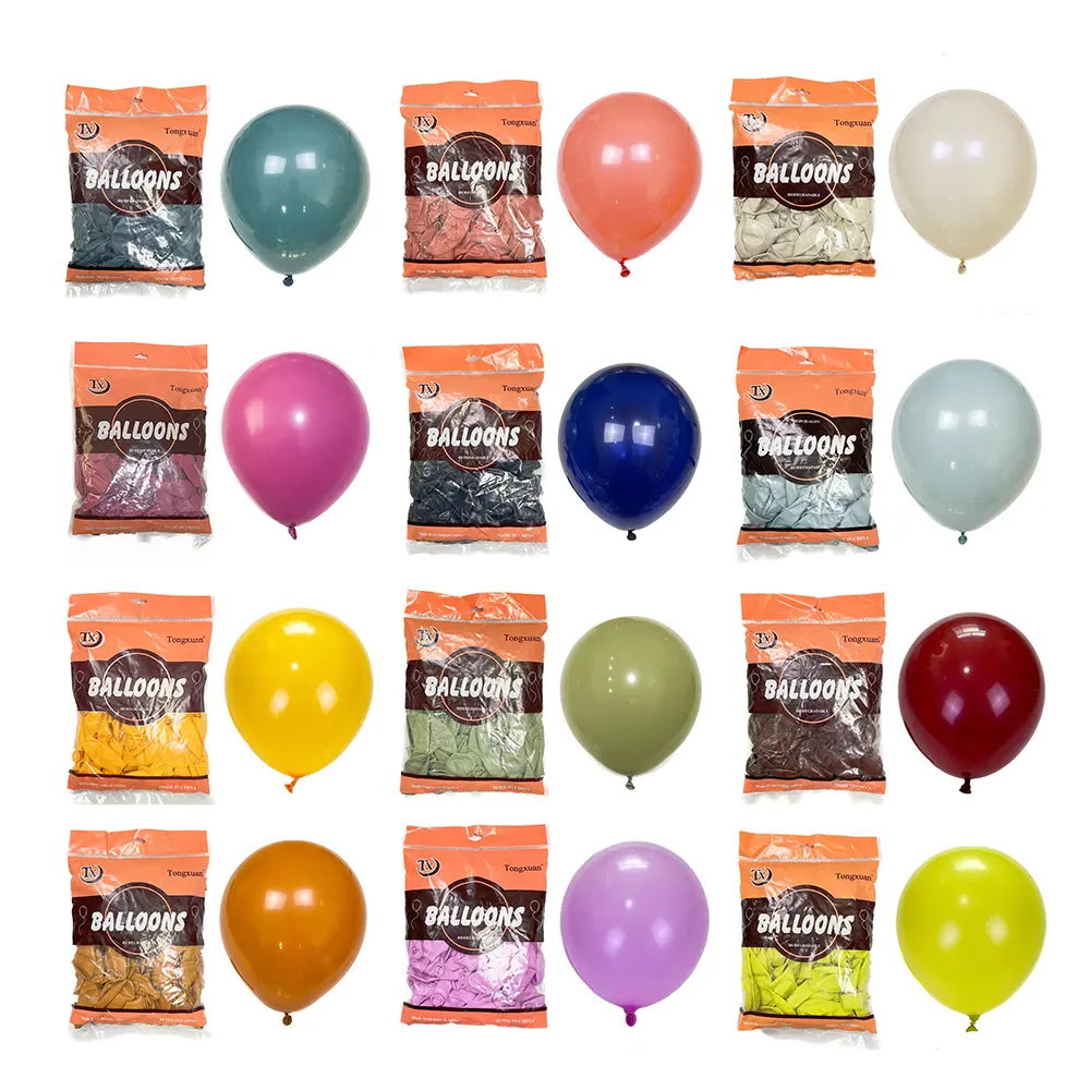 Großhandel TX Luftballons Retro Latex Ballon Makronen Metall Perle Luftballons für Geburtstags feier Dekoration Tongxuan Globos De Latex
