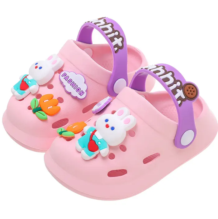 Sandales de plage d'été pour enfants Garçons Filles Mules Cartoon Baby Slippers Flat Cute Cartoon Children's Garden Shoes