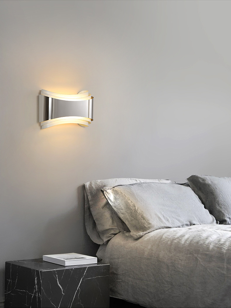 Bedroom lamp modern simple wall lamp cafe bar leisure lounge Hotel bedside special-shaped led iron wall Hotel Wall Lamp Modern