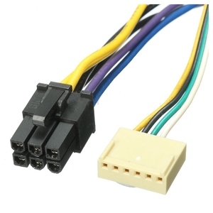 ATX PSU Power Cable 24P to 6P for HP Z220 Z230 SFF Mainboard Server Workstation Black - Product Image 1