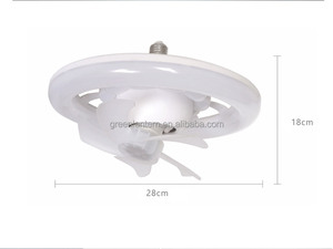 Ventilador de techo decorativo con control remoto LED para el hogar moderno con luces, 5 aspas, tricolor, RGB, direccionable, lámpara de ventilador LED E27 - Product Image 5