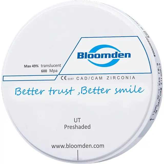 Bloomden OEM-Material para dentadura, circonia, disco, circonita, 98mm