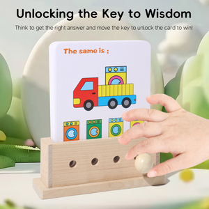 Logica di legno chiave illuminazione Puzzle formazione problema di risoluzione dello sviluppo del cervello 3-6 età giocattolo per i bambini - Product Image 5