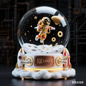 Hình ảnh tùy chỉnh nhựa thủ công thủy tinh Nước toàn cầu Phi Hành Gia snowglobe - Product Image 5