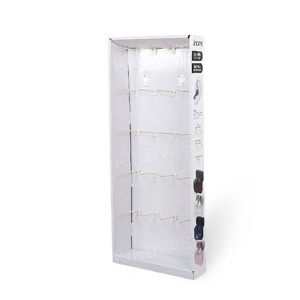 <strong>Custom</strong> <strong>Cardboard</strong> Sidekick / Power Wing <strong>Display</strong> Racks <strong>With</strong> Peg <strong>Hook</strong> for Earphone <strong>Display</strong> Retail - Product Image 1
