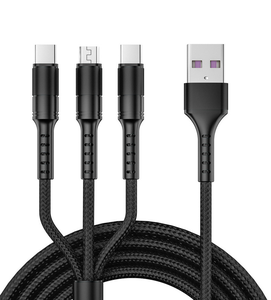 适用于所有智能手机制造商的2022最新全协议快速充电电缆3合1 usb数据线C 3A型 - Product Image 3