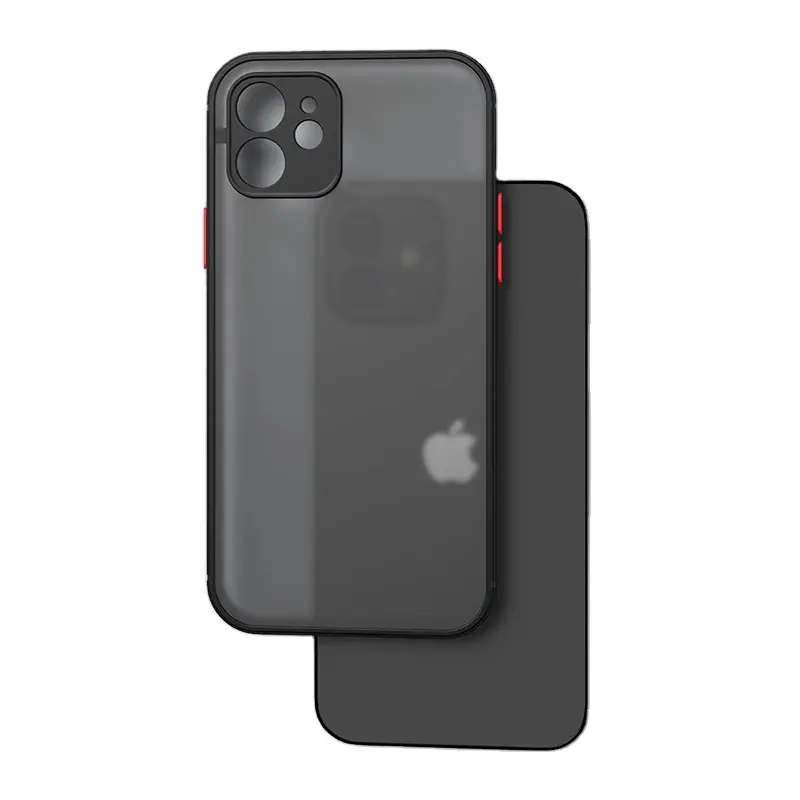 Capa de telefone fosco à prova de choque para iPhone 15 14 13 11 12 Pro Max Mini XR 7 8 Plus Ultra fino transparente Co