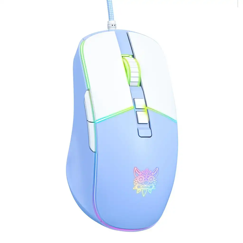 CW916 rosa carino gatto Paw Mouse con RGB retroilluminato 6 DPI regolabili fino a 7200 silenzioso chiave di gioco silenzioso
